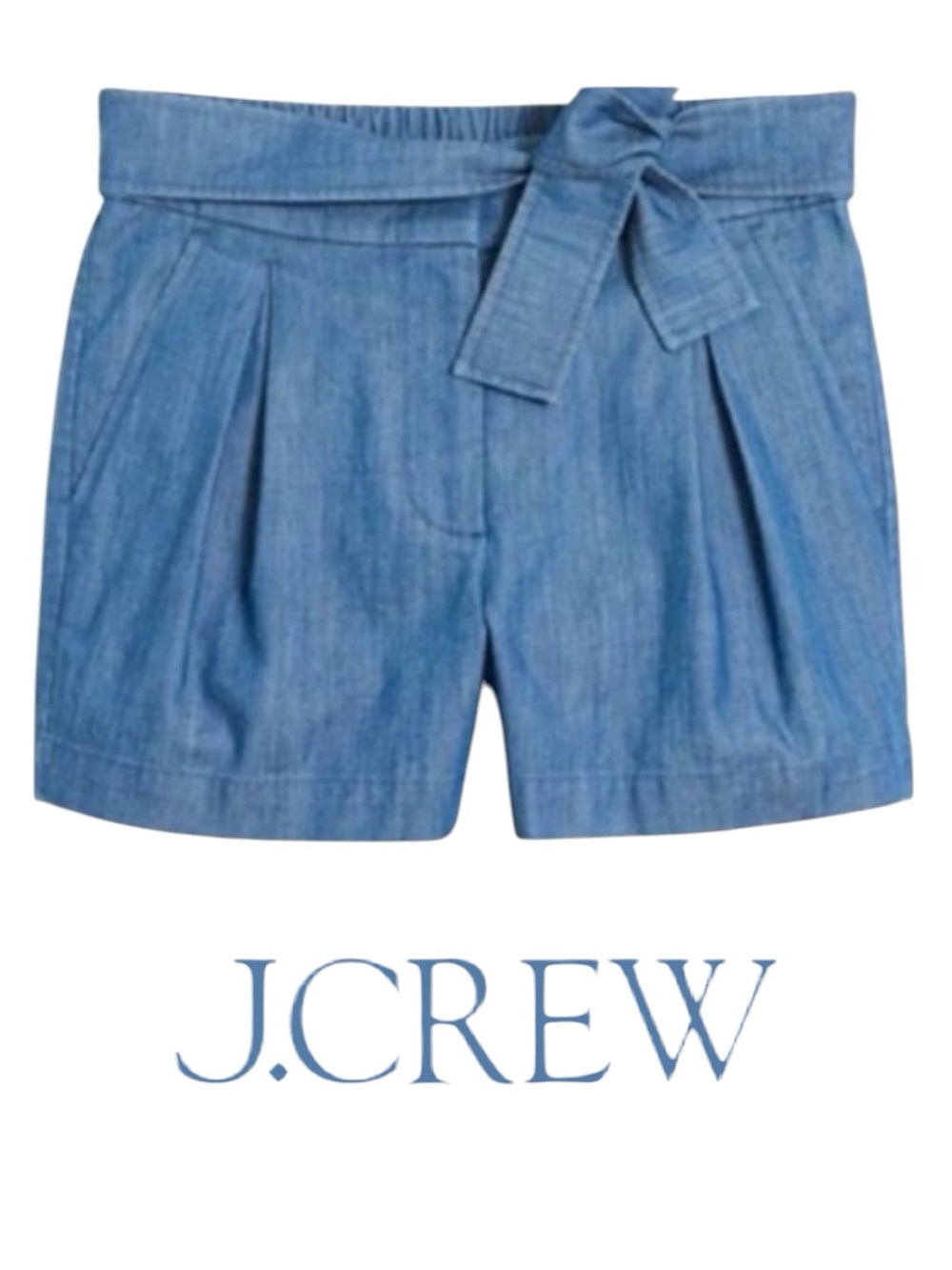J.Crew Tie-waist short in Chambray • Size 00